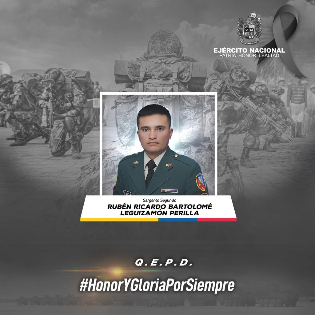 Fuerzas Militares de Colombia lamentan muerte de tripulantes del helicóptero que colisionó en Chocó.