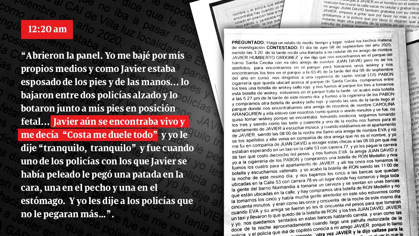 Así mataron a Javier Ordoñez