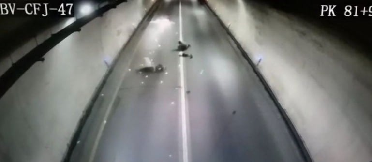 El accidente de tránsito ocurrió en el túnel Buenavista.