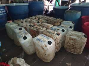 Los insumos usados para la preparación de la cocaína fueron destruidos.