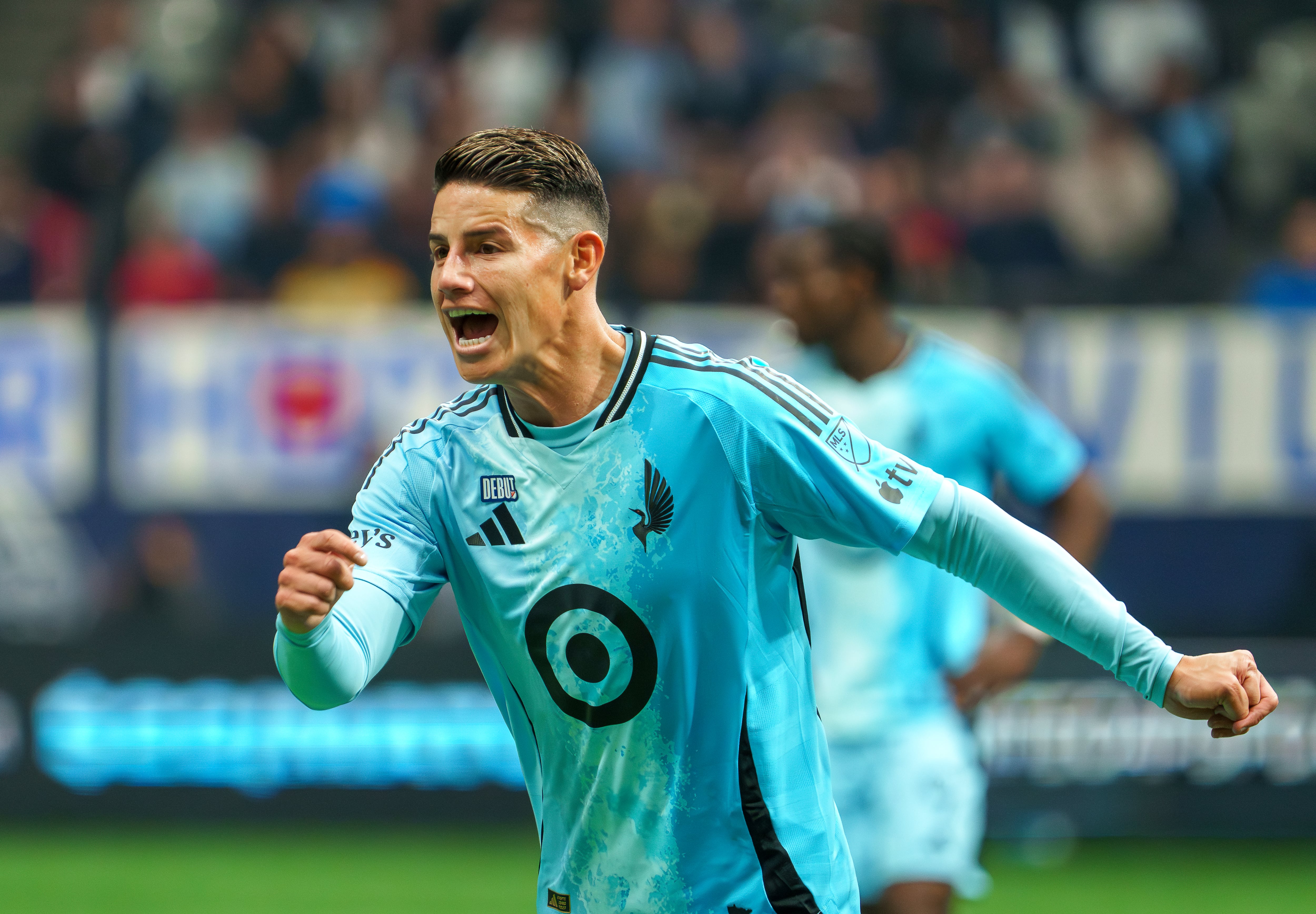 James Rodríguez en acción con Minnesota United en la MLS