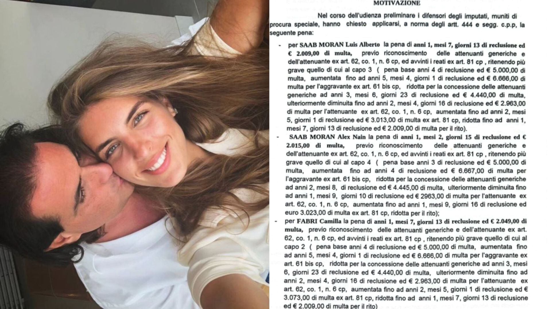 Alex Saab y Camilla Fabri culpables según Justicia italiana