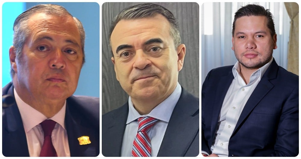 Iván Name, Olmedo López y Andrés Calle.