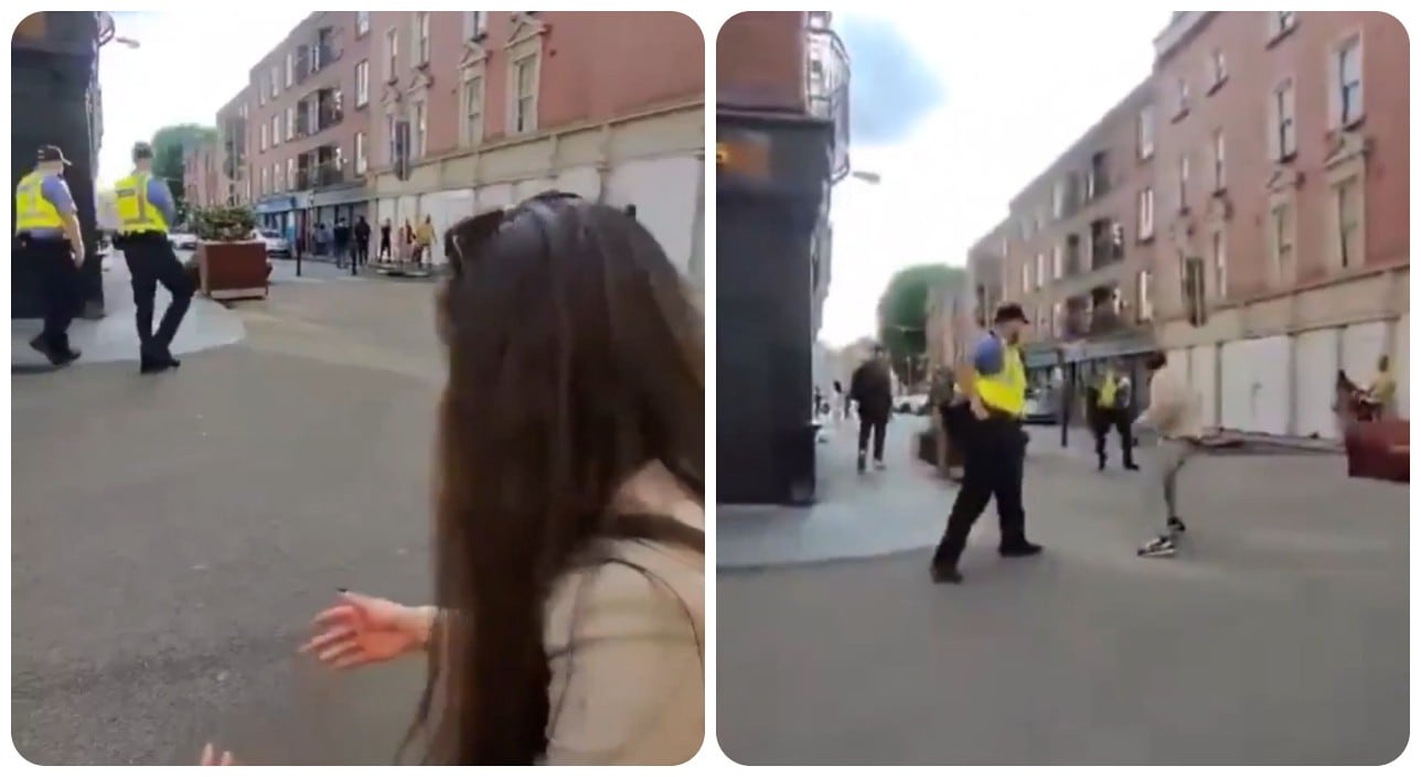 El momento del ataque ocurrió en plena calle de la capital irlandesa