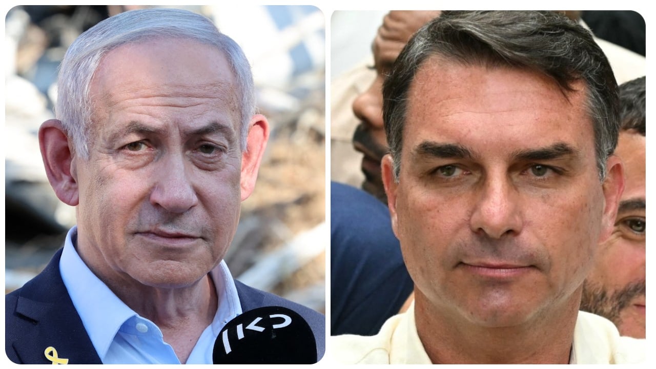 Benjamin Netanyahu y Flávio Bolsonaro