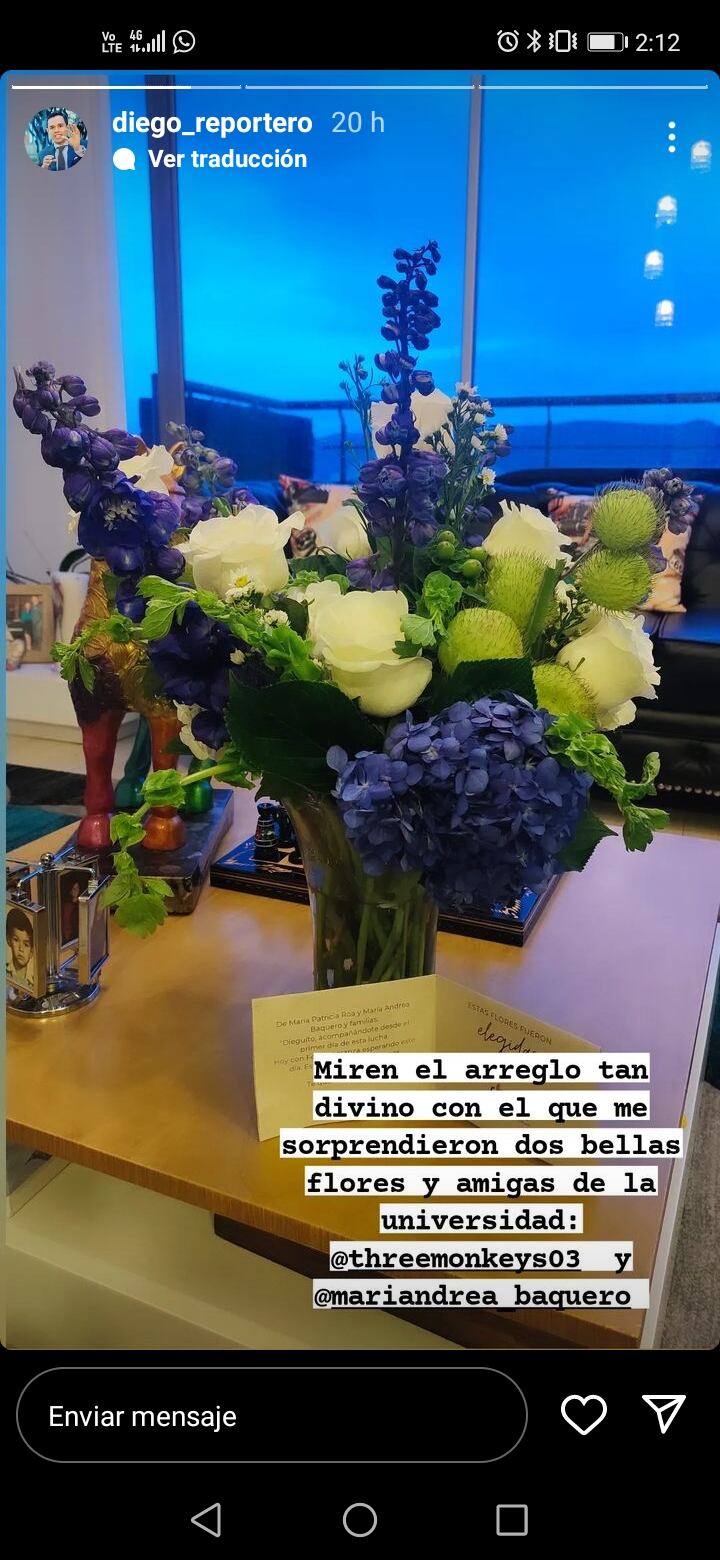 El periodista recibió emotiva sorpresa