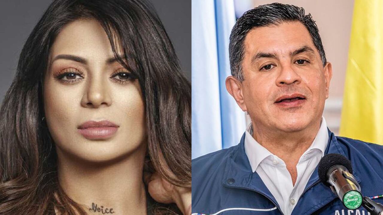 Marbelle cantante de música popular y Jorge Iván Ospina, acalde de Cali.