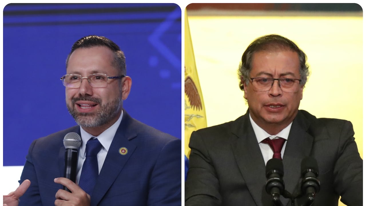 El alcalde de Bucaramanga, Jaime Andrés Beltrán, y el presidente de Colombia, Gustavo Petro.