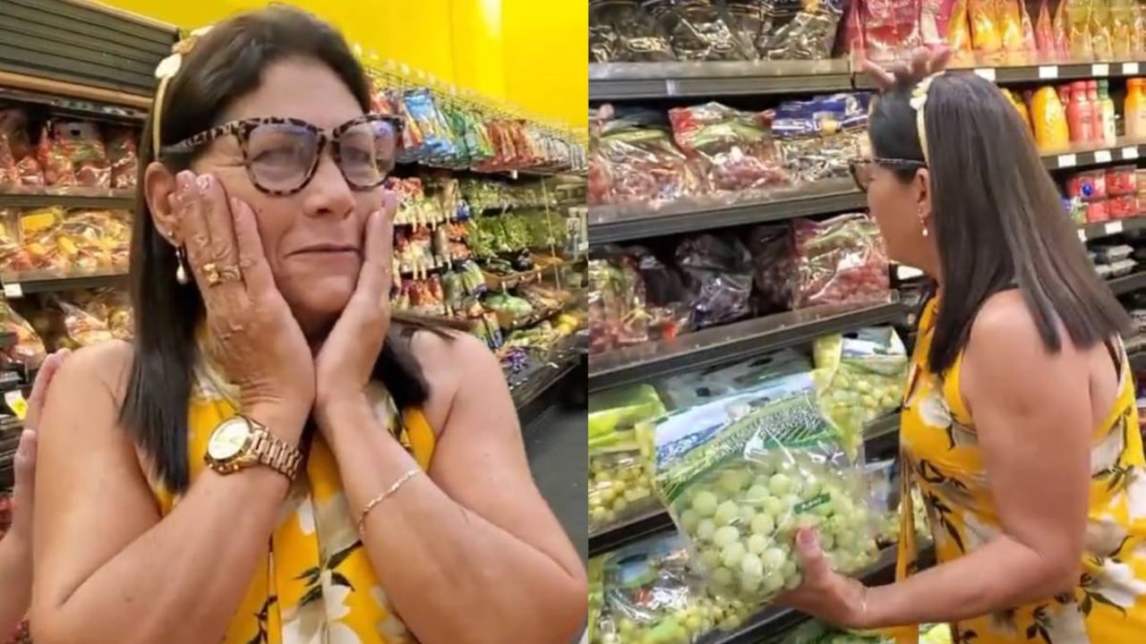 La mujer quedó atónita al entrar al supermercado