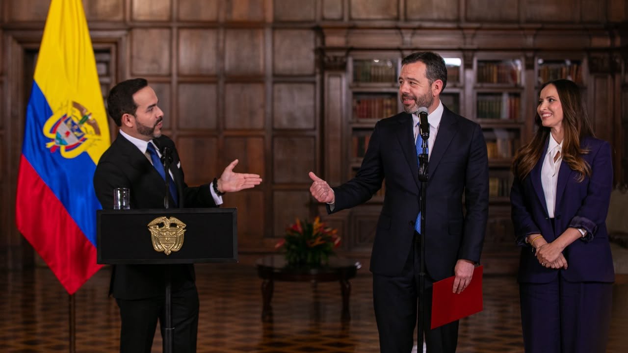 Reunión de presidente Abelardo De La Espriella y el alcalde de Bogotá, Carlos Fernando Galán.