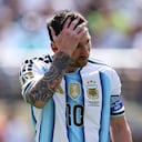 EAST RUTHERFORD, NEW JERSEY - JULY 19: Lionel Messi #10 of Argentina reacts during the FIFA World Cup 2026 Final match between Spain and Argentina at New York New Jersey Stadium on July 19, 2026 in East Rutherford, New Jersey. (Photo by Maddie Meyer - FIFA/FIFA via Getty Images)