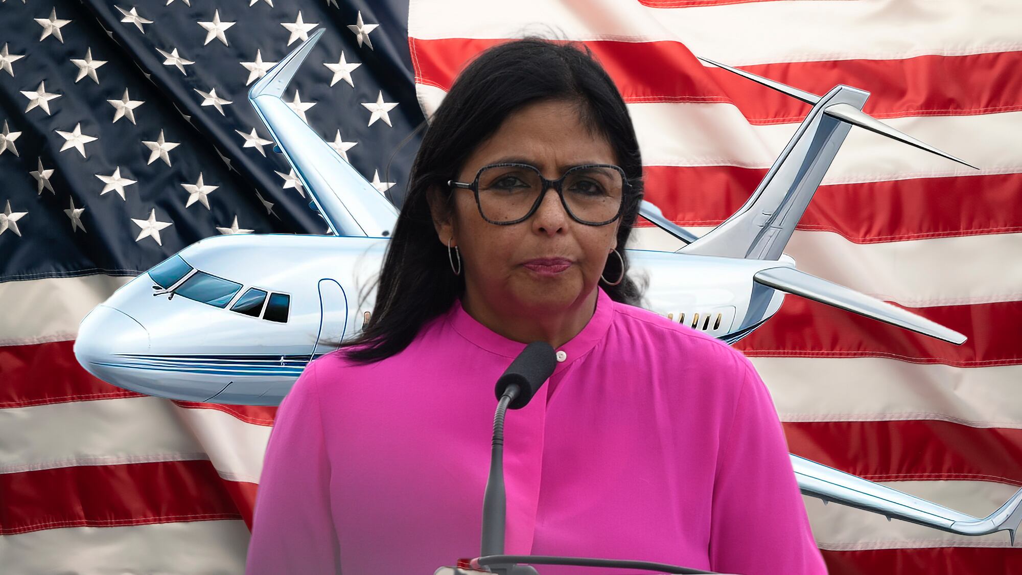 EE.UU. confiscó un avión de propiedad de Delcy Rodríguez, vicepresidenta de Venezuela
