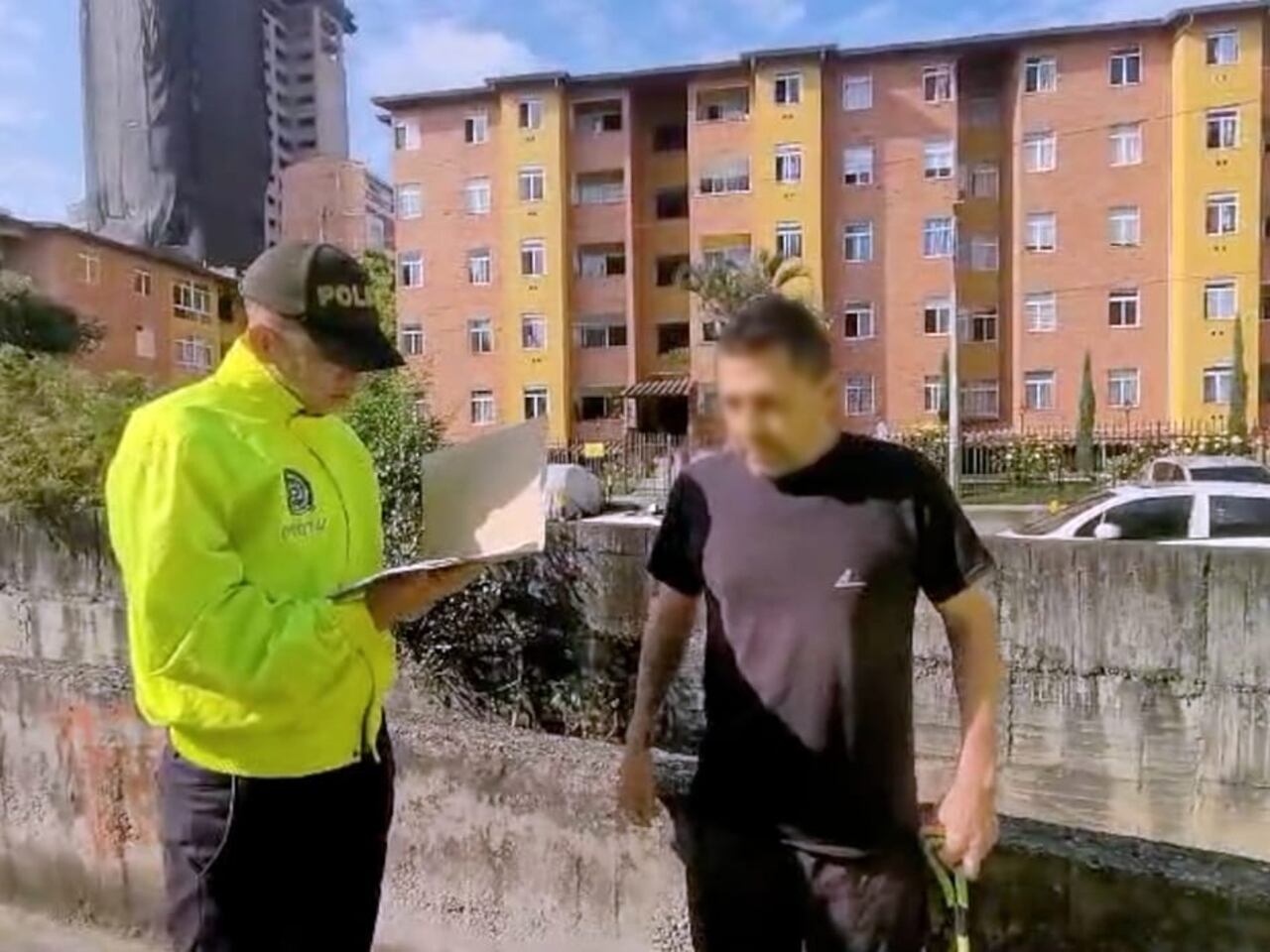 Alias Giorgio cuando era capturado por la Policía.