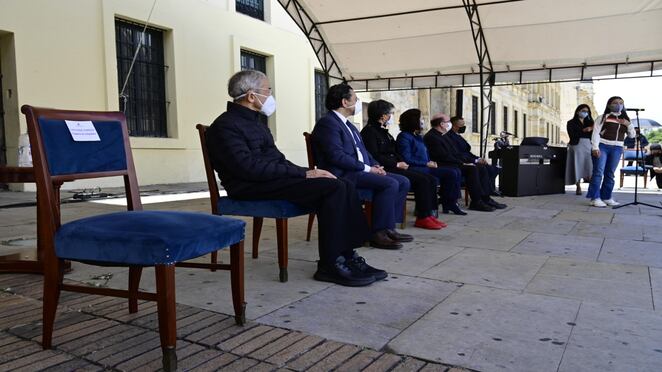 Silla Vacía del presidente Duque en acto de reconciliación