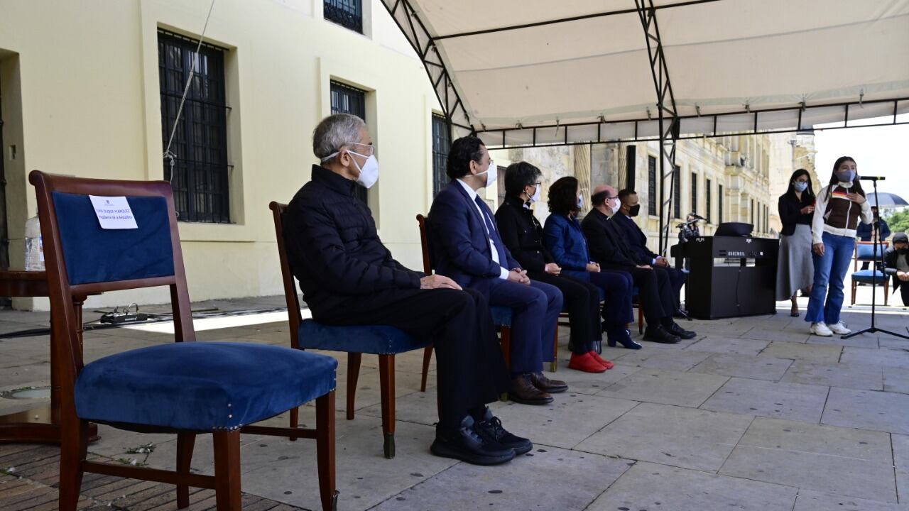 Silla Vacía del presidente Duque en acto de reconciliación