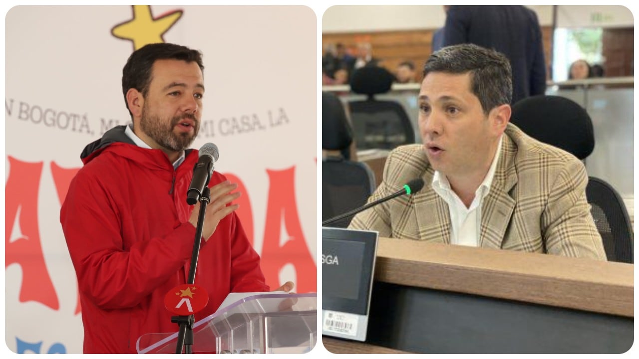 Alcalde Carlos Fernando Galán y el concejal Samir Abisambra