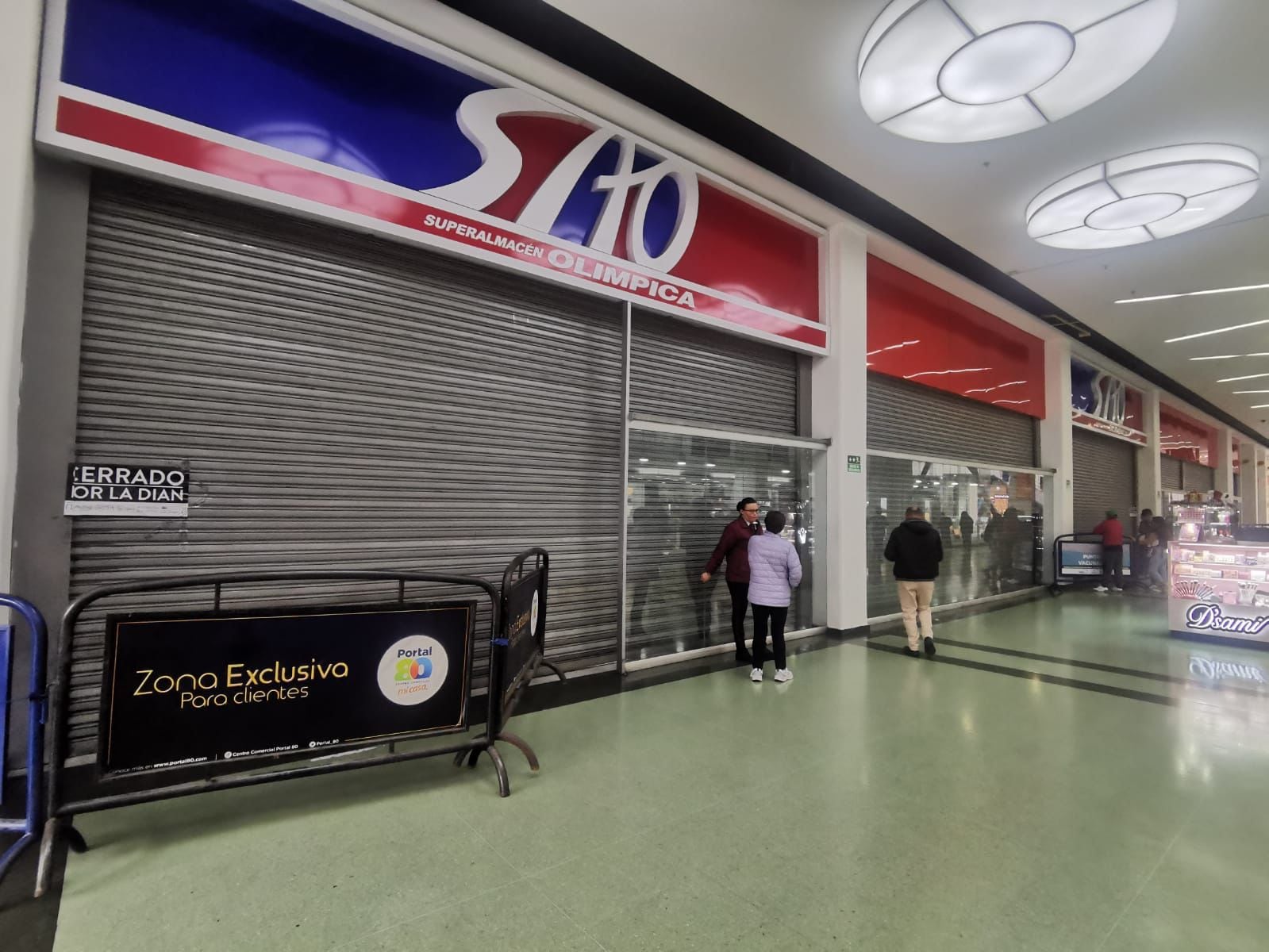 La tienda de cadena Olímpica fue cerrada por la Dian.