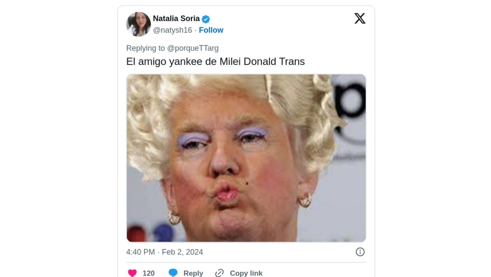 Diputada argentina desata burlas por la forma en que se refiere a Elon Musk y Donald Trump