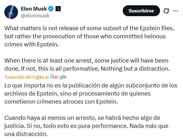 El magnate busca enfocar la discusión en acciones concretas de la justicia, no en filtraciones mediáticas.