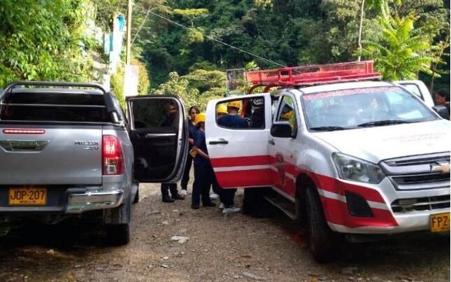 Bomberos de Amagá encontraron al joven sin signos vitales.