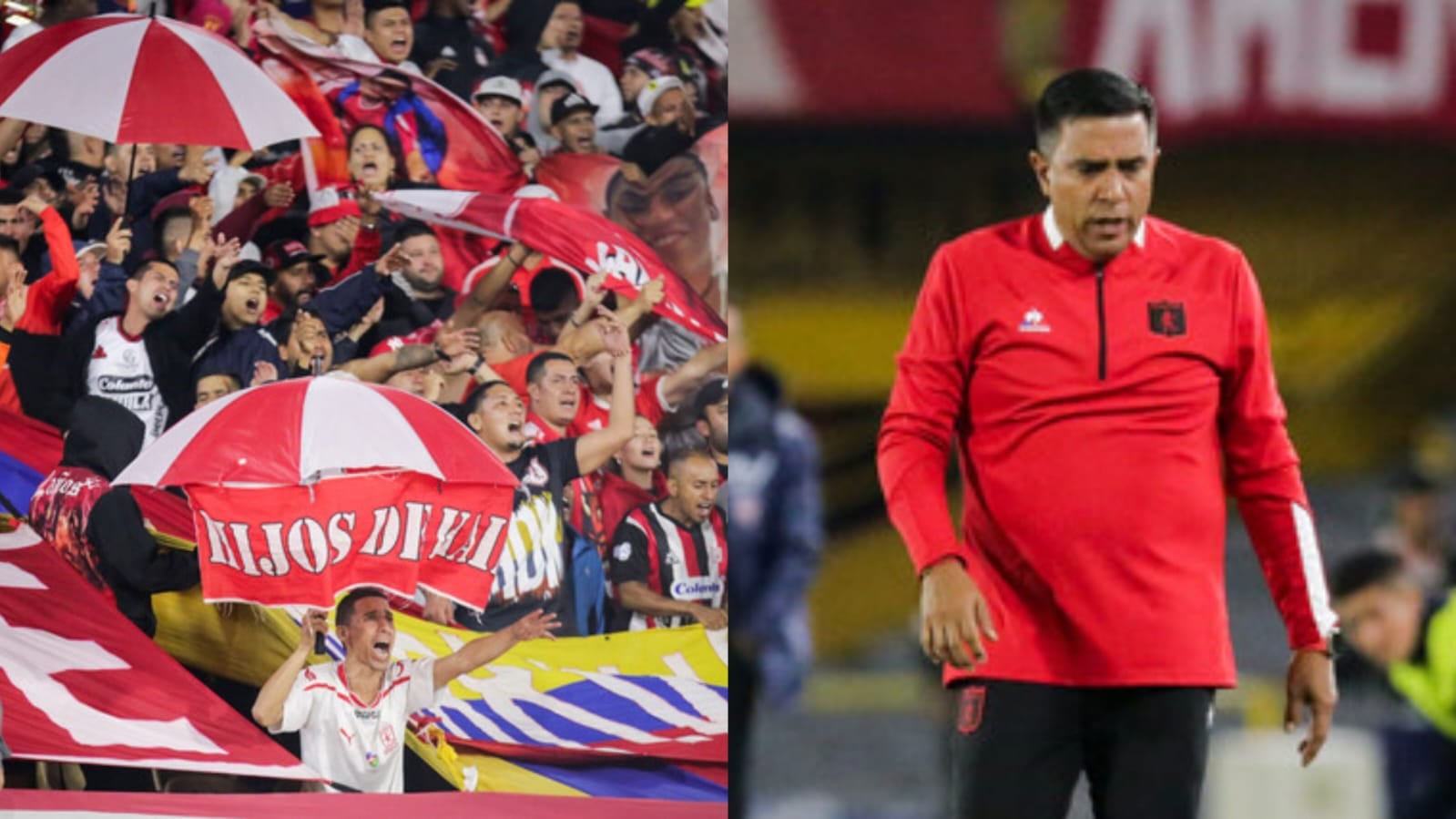 Imágenes del partido entre América y Fortaleza en Bogotá.