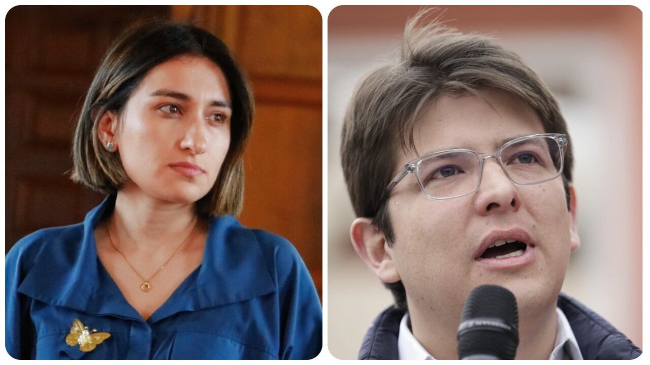 La canciller Laura Sarabia y Miguel Uribe.