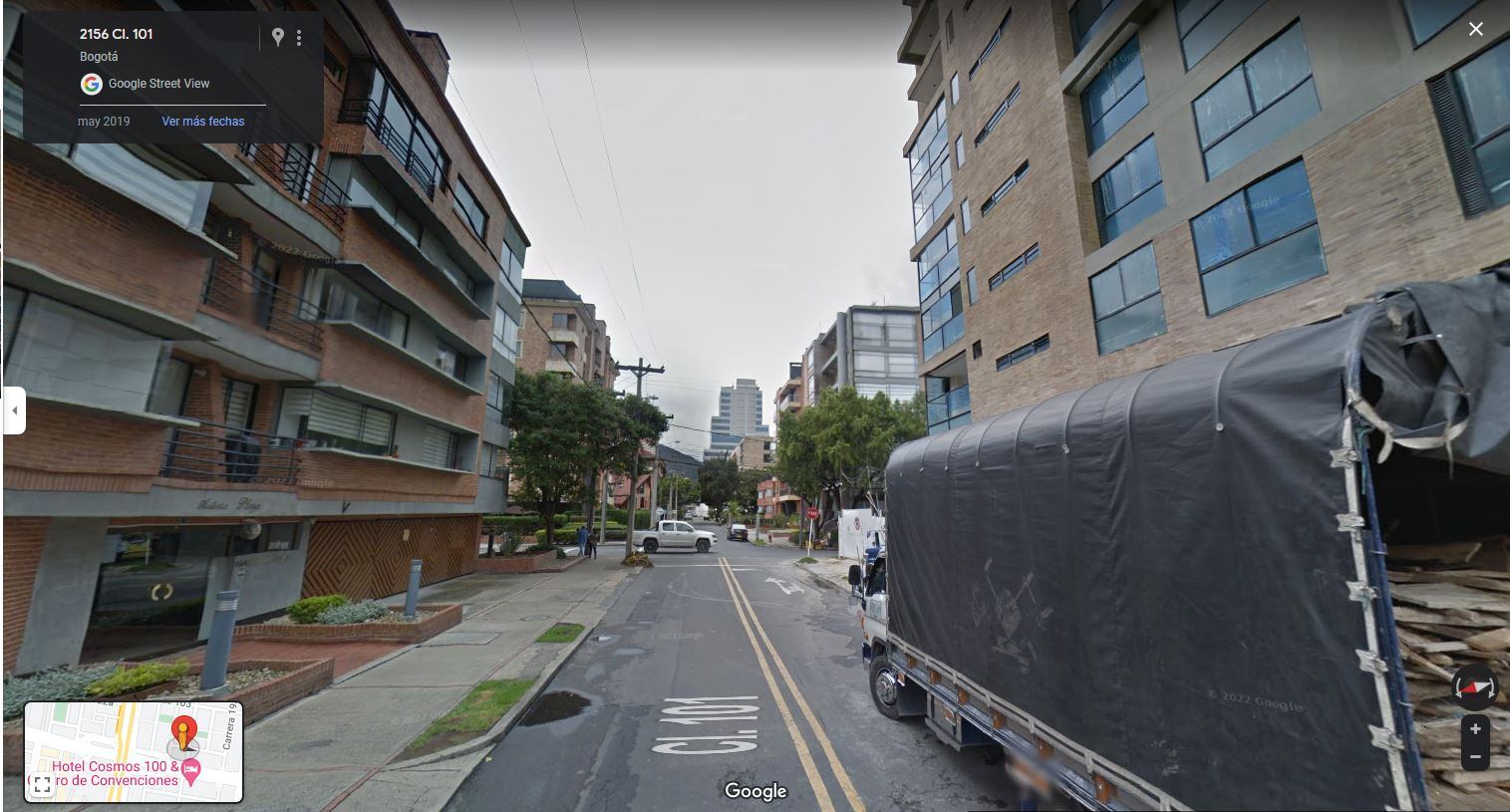 Fachada del edificio Kappadocia, en la calle 101 con 21, en el norte de Bogotá.