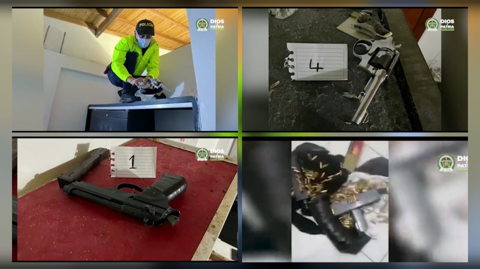 El armamento con el que el falso cartel mexicano cometía sus delitos en Chocó.