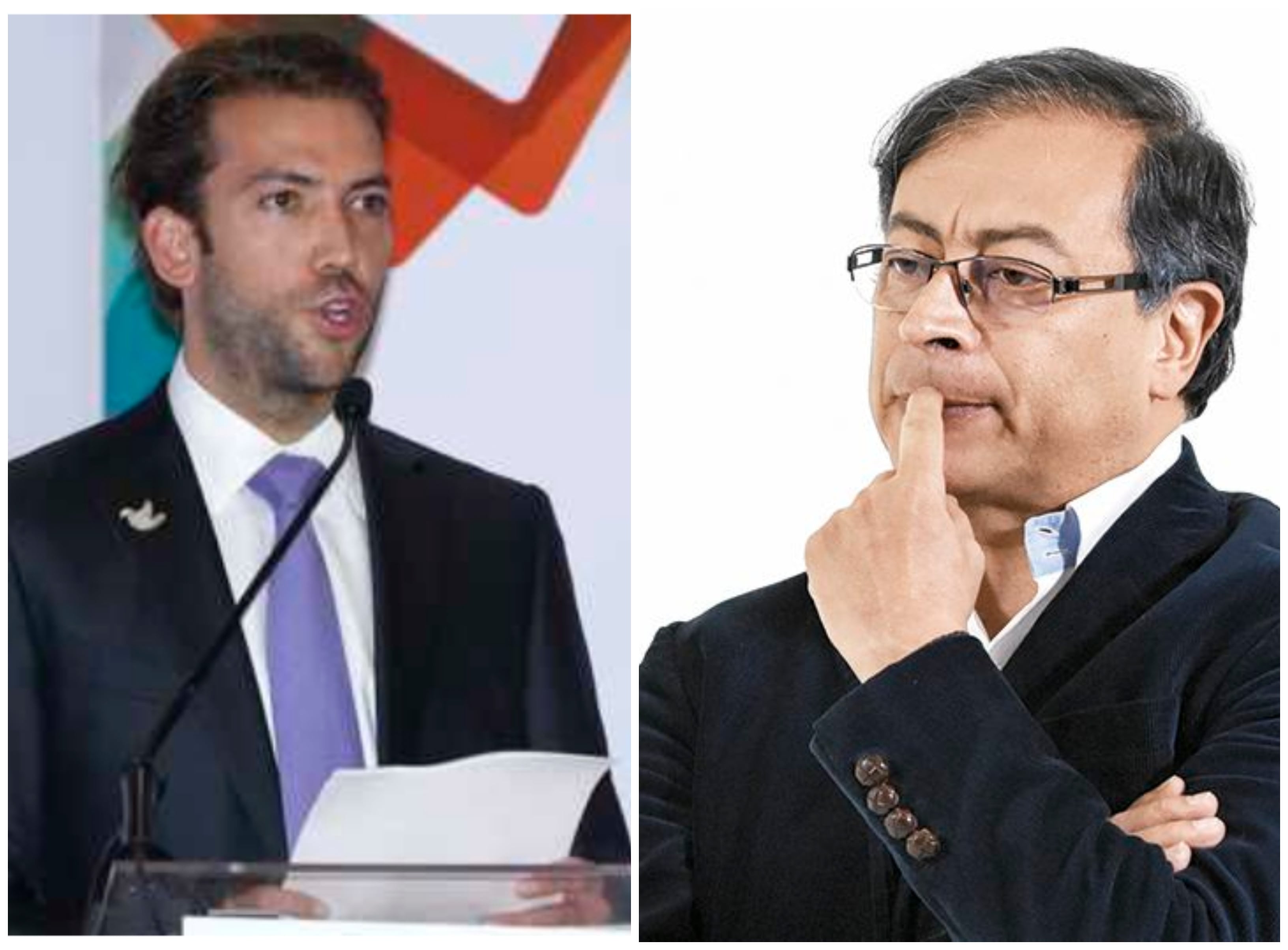 Martín Santos y el presidente Gustavo Petro.