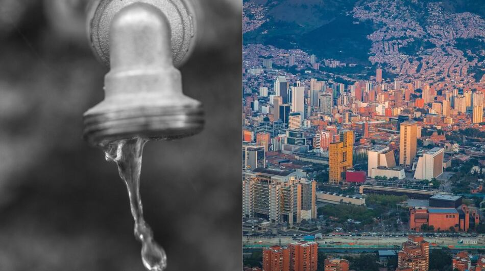 Cortes de agua en Medellín.