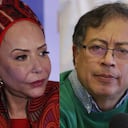 El candidato presidencial Gustavo Petro y la senadora electa Piedad Córdoba; ambos hacen parte del Pacto Histórico.