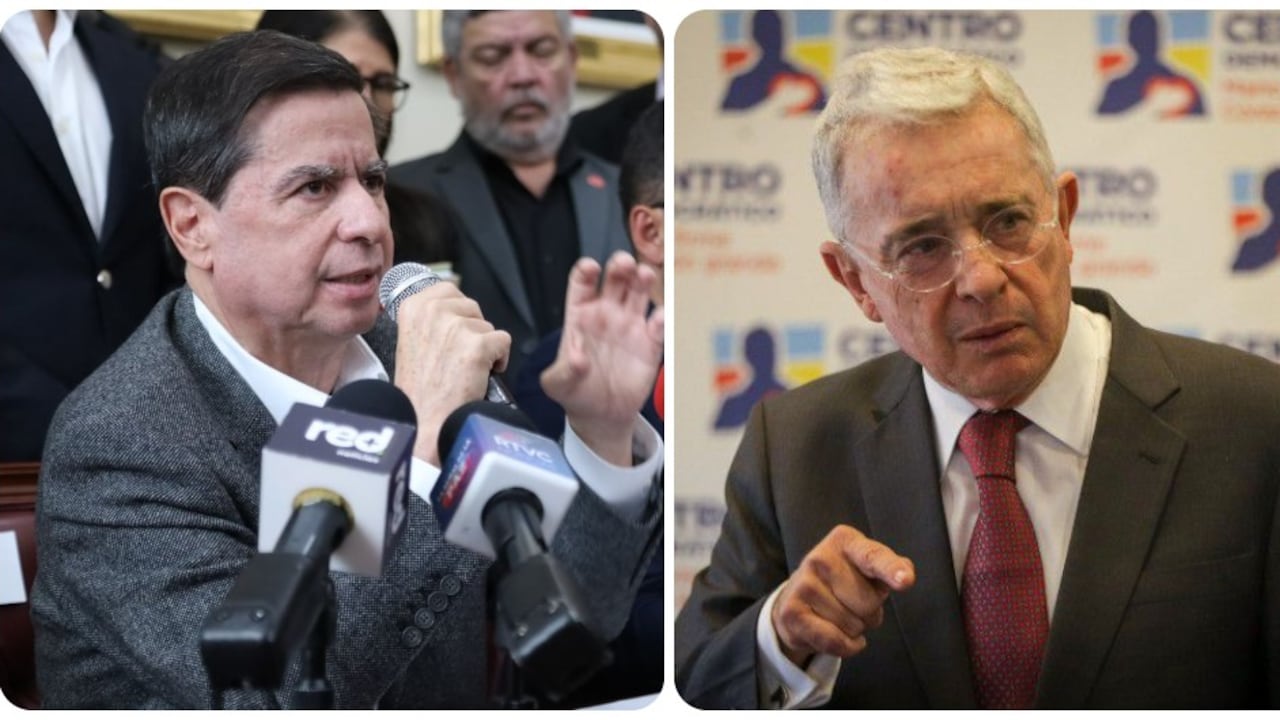 Juan Fernando Cristo y Álvaro Uribe.