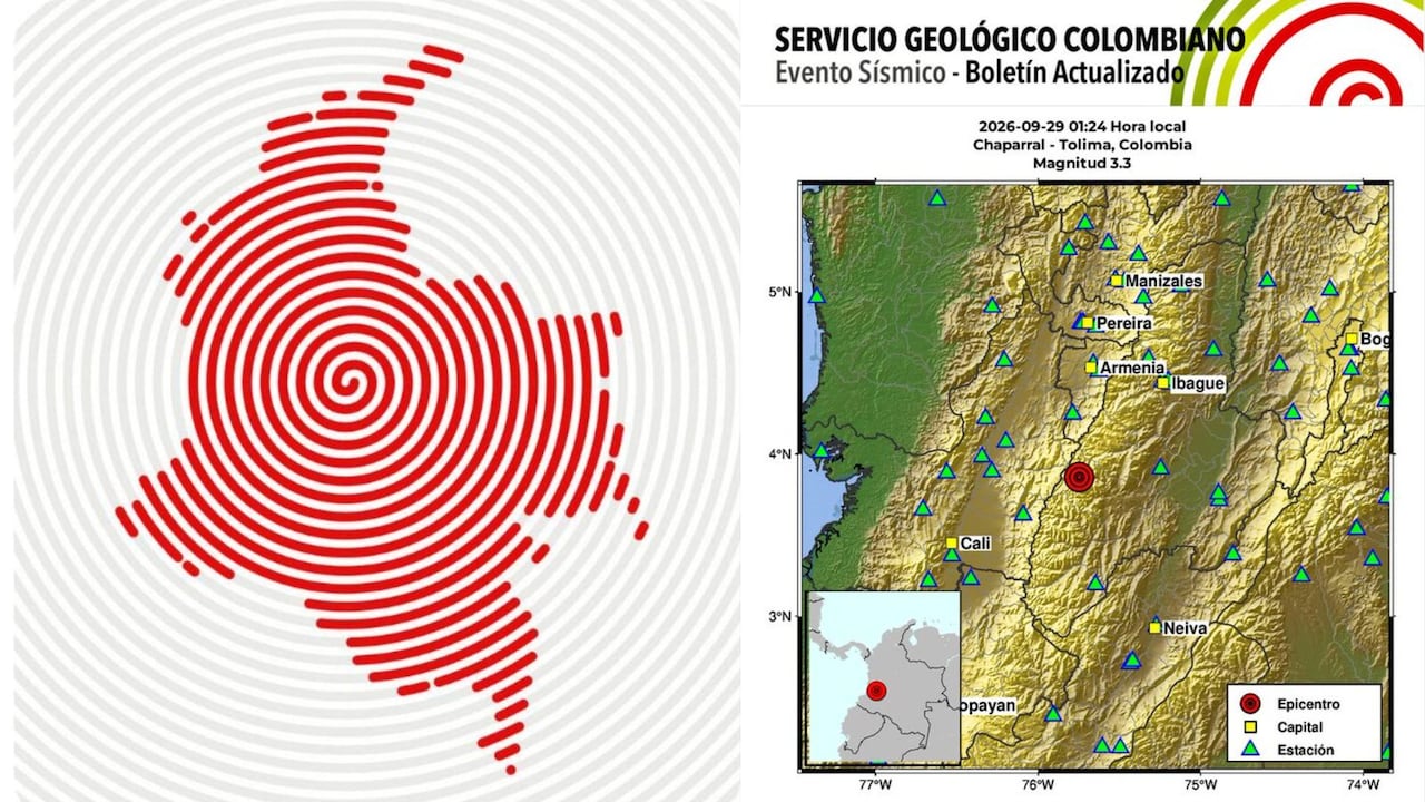 Imagen del movimiento sísmico registrado a la 1:24 a. m. de este martes 29 de septiembre,