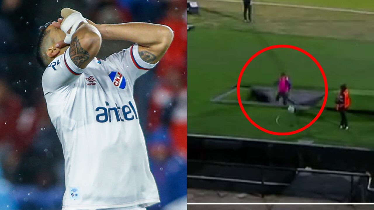 Susto en el fútbol uruguayo con caída de recogebolas.