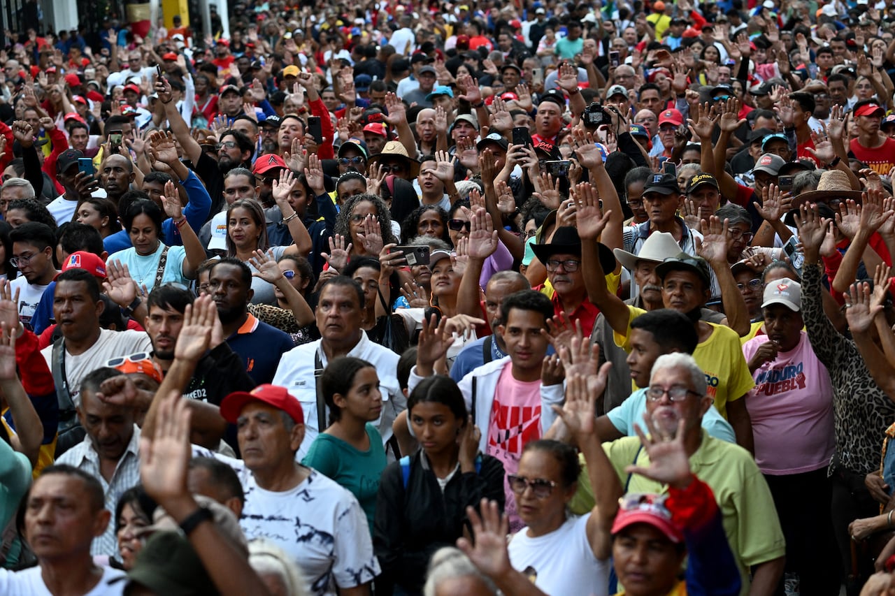 Marcha en apoyo a Nicolás Maduro