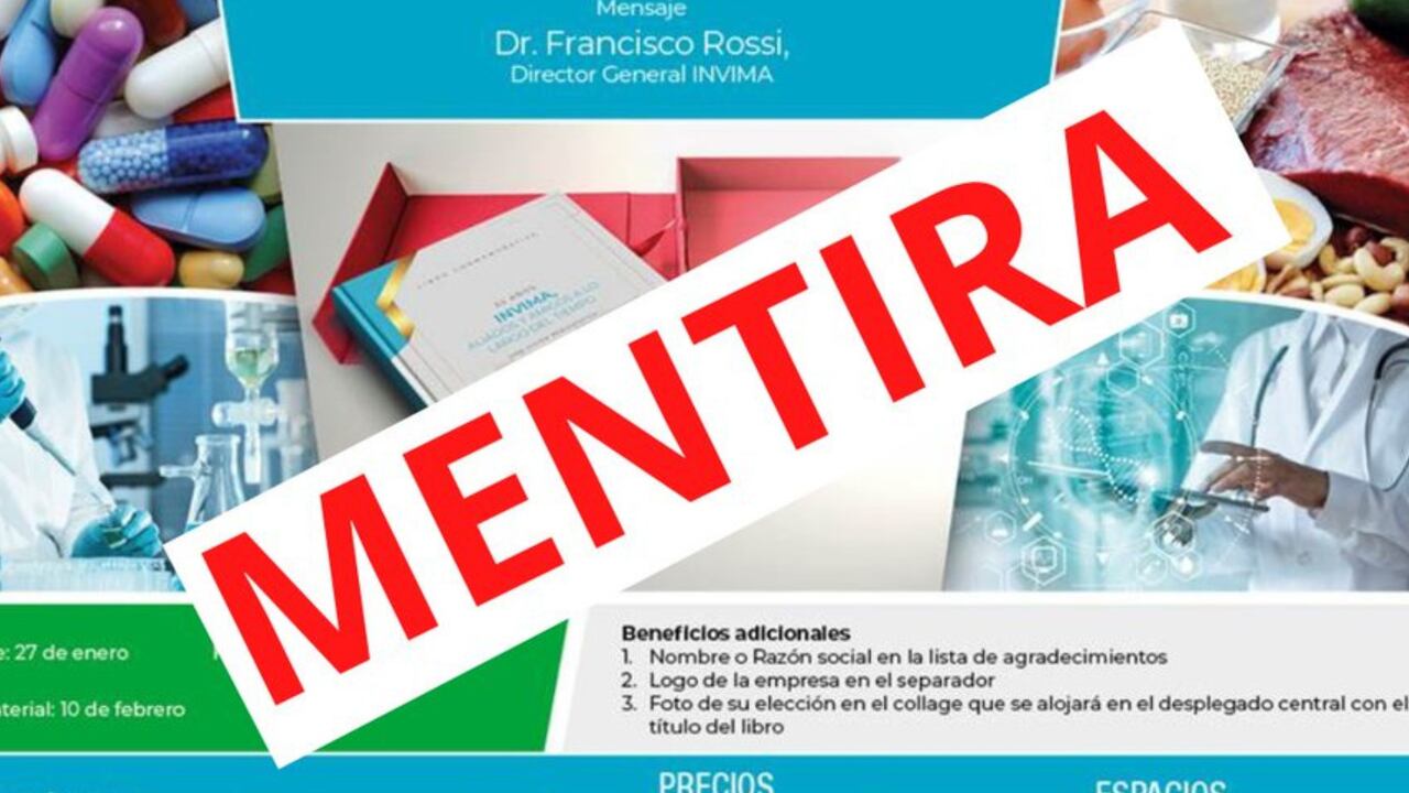 El Invima desmintió que estuvieran distribuyendo un libro por los 30 años de la entidad.