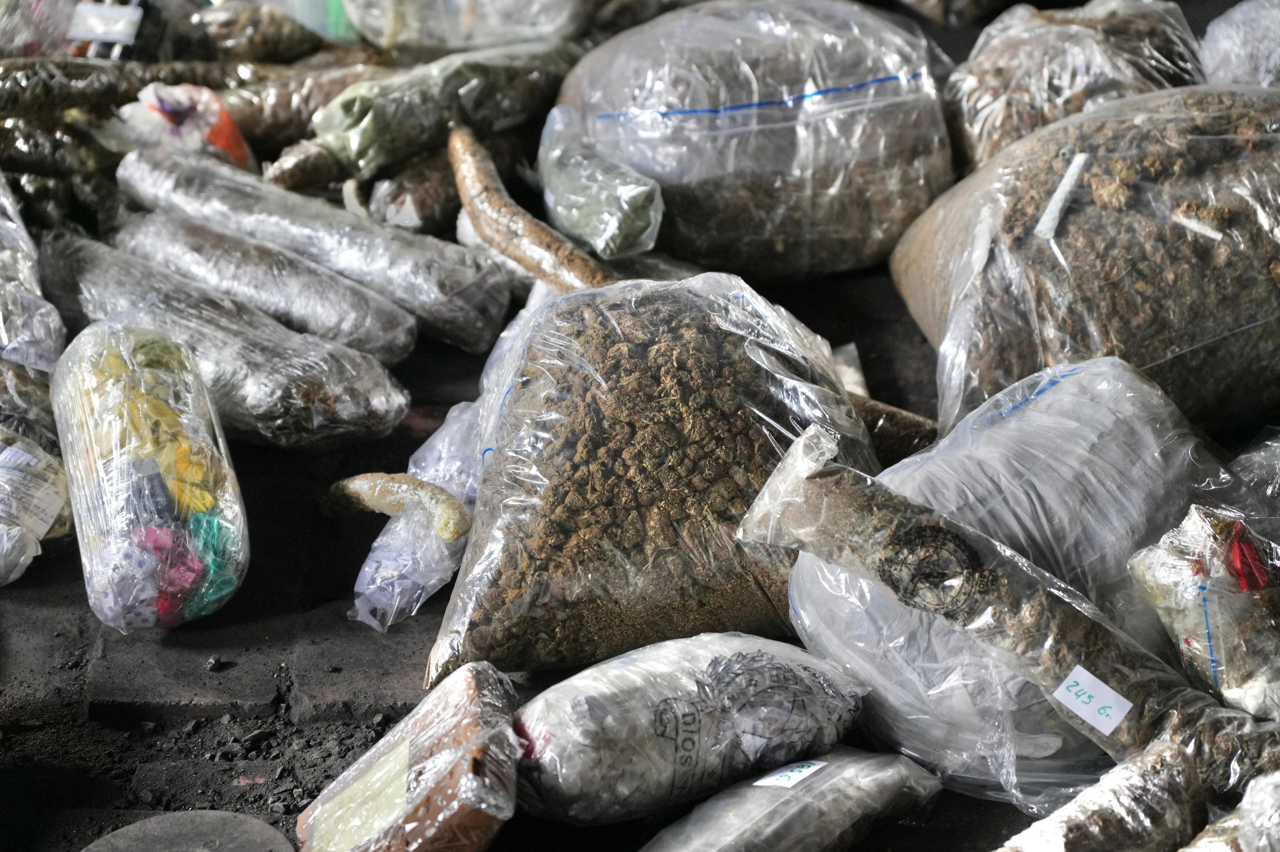 Drogas destruidas en Bogotá