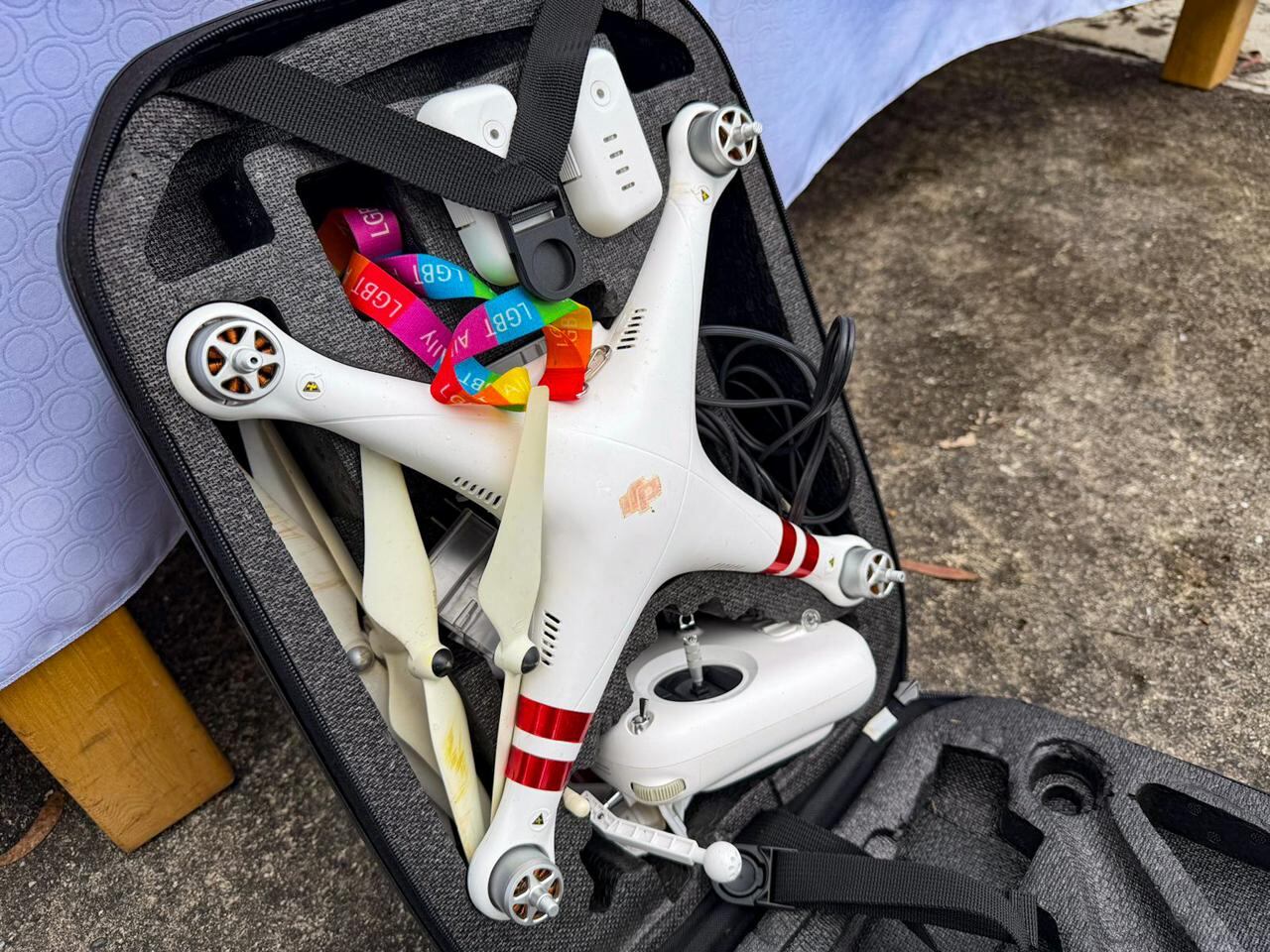 Dron incautado por el Ejército en combates con alias Rigo, en Nariño, Antioquia.