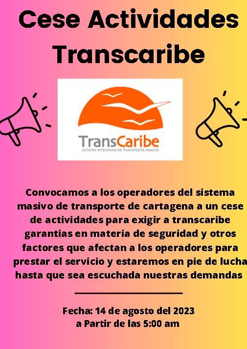 Paro de conductores de Transcaribe
