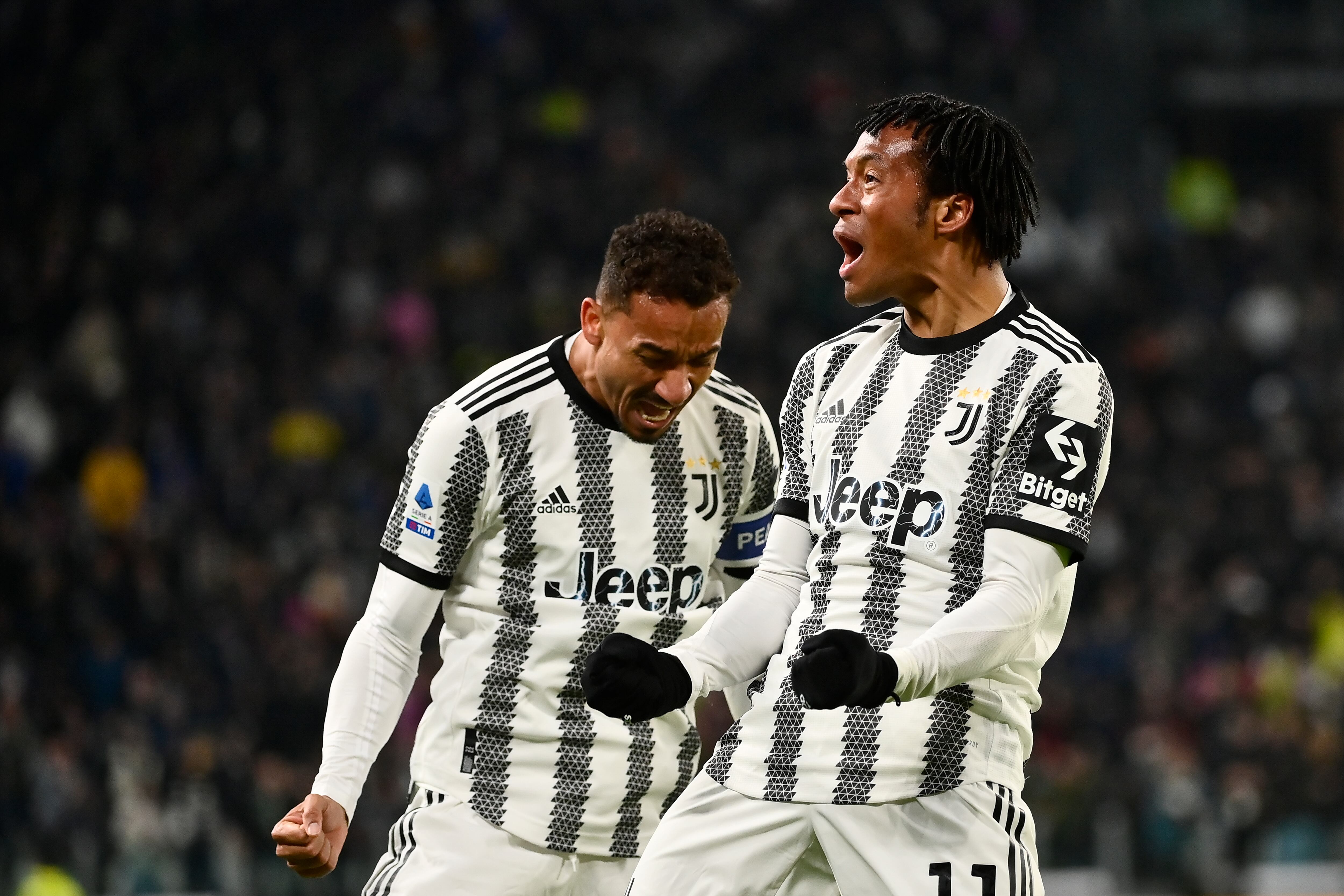 Juan Guillermo Cuadrado celebró a rabiar su primer tanto de 2023 con la Juventus.