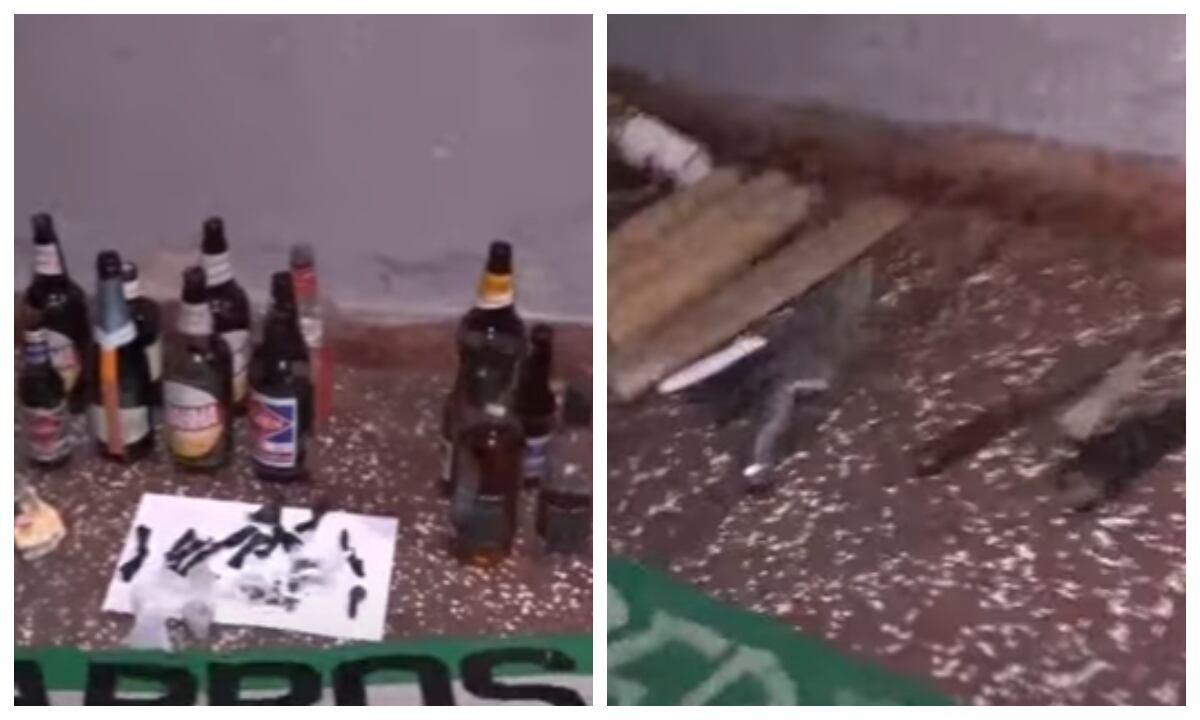 Licor y armas blancas fueron encontrados a los hinchas capturados