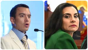 El presidente de Ecuador, Daniel Noboa y su vicepresidenta, Verónica Abad