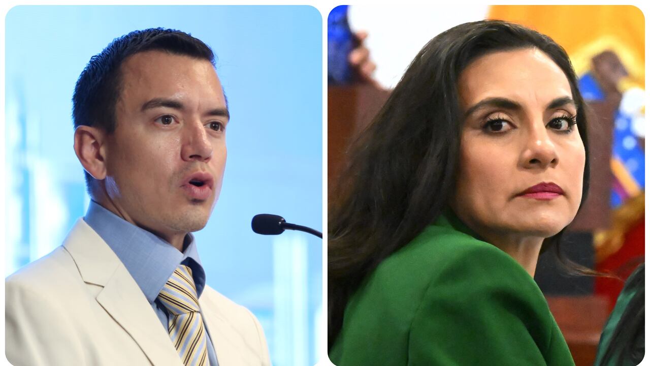 El presidente de Ecuador, Daniel Noboa y su vicepresidenta, Verónica Abad
