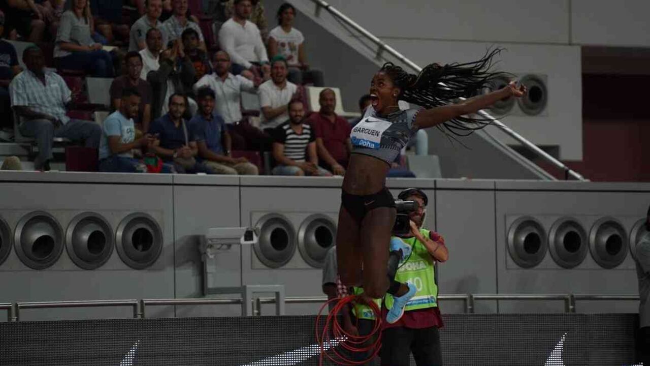 Caterine Ibargüen ganó la primera parada de la Liga Diamante.