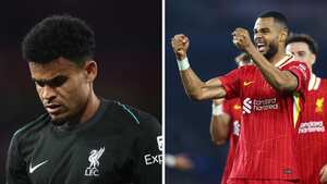 Díaz y Gakpo en el Liverpool.