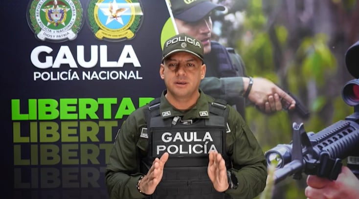 Coronel, Mauricio Arley Herrera Luengas, director del Gaula de la Policía.