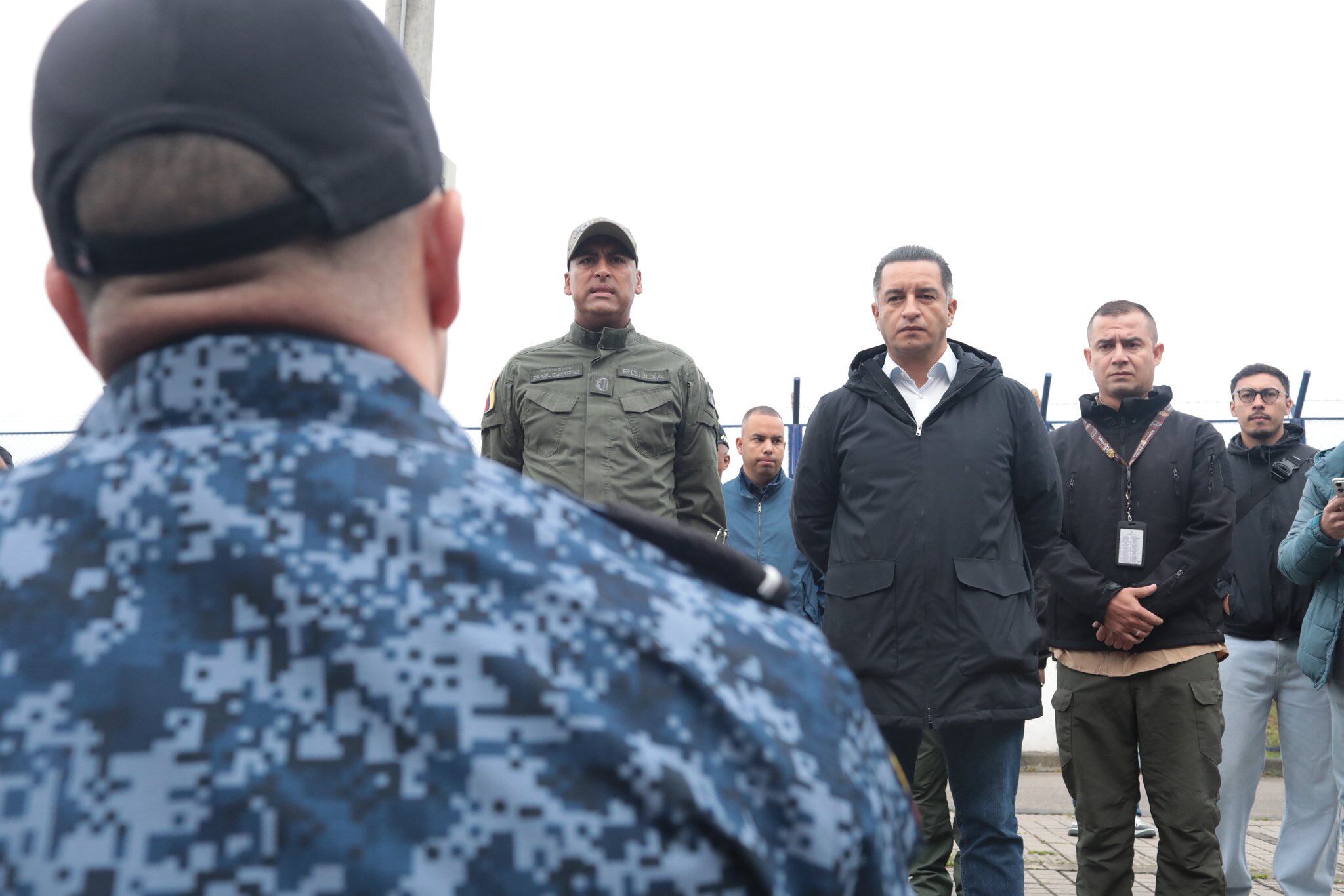 El ministro de Justicia, Andrés Idárraga, en la cárcel La Picota, de Bogotá