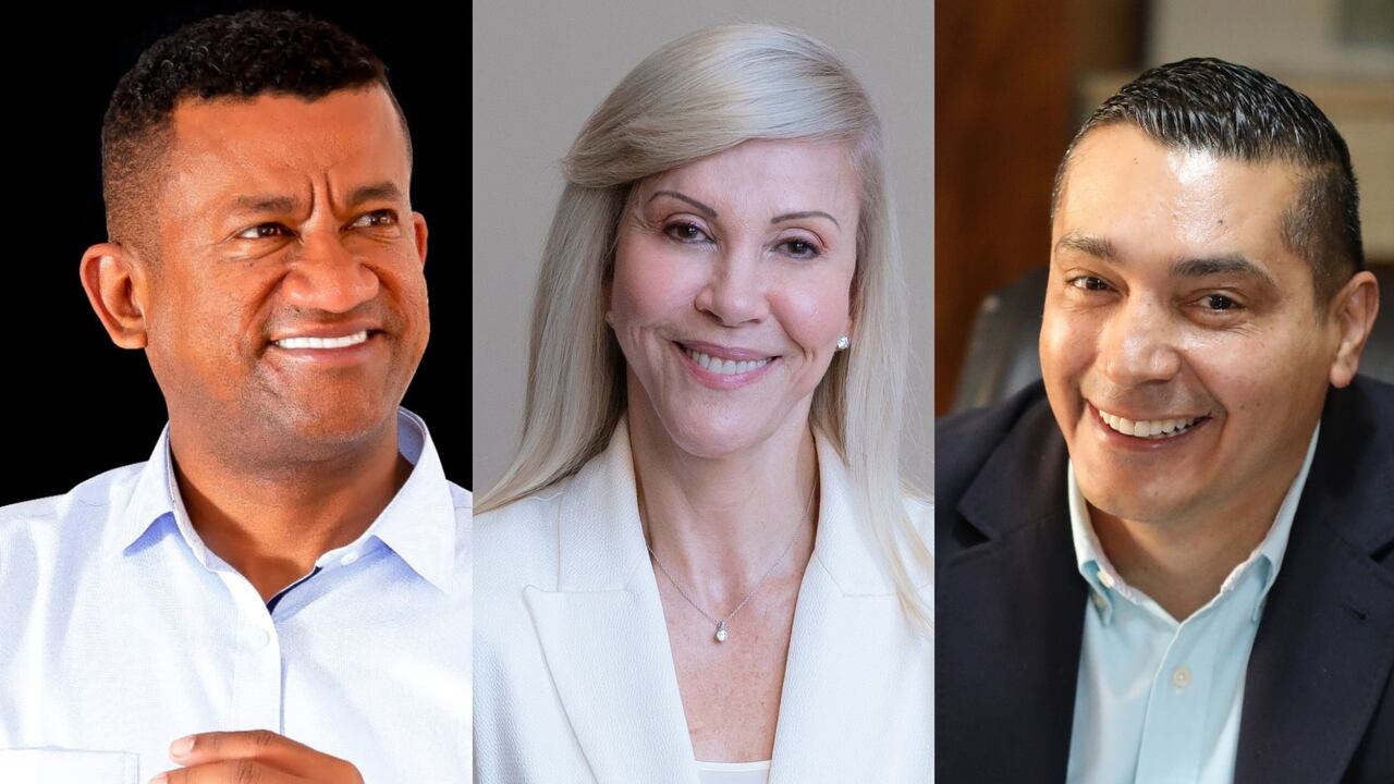 Luis Alfonso Escobar, gobernador de Nariño; Dilian Francisca Toro, gobernadora del Valle del Cauca y Jorge Octavio Guzmán, gobernador del Cauca.