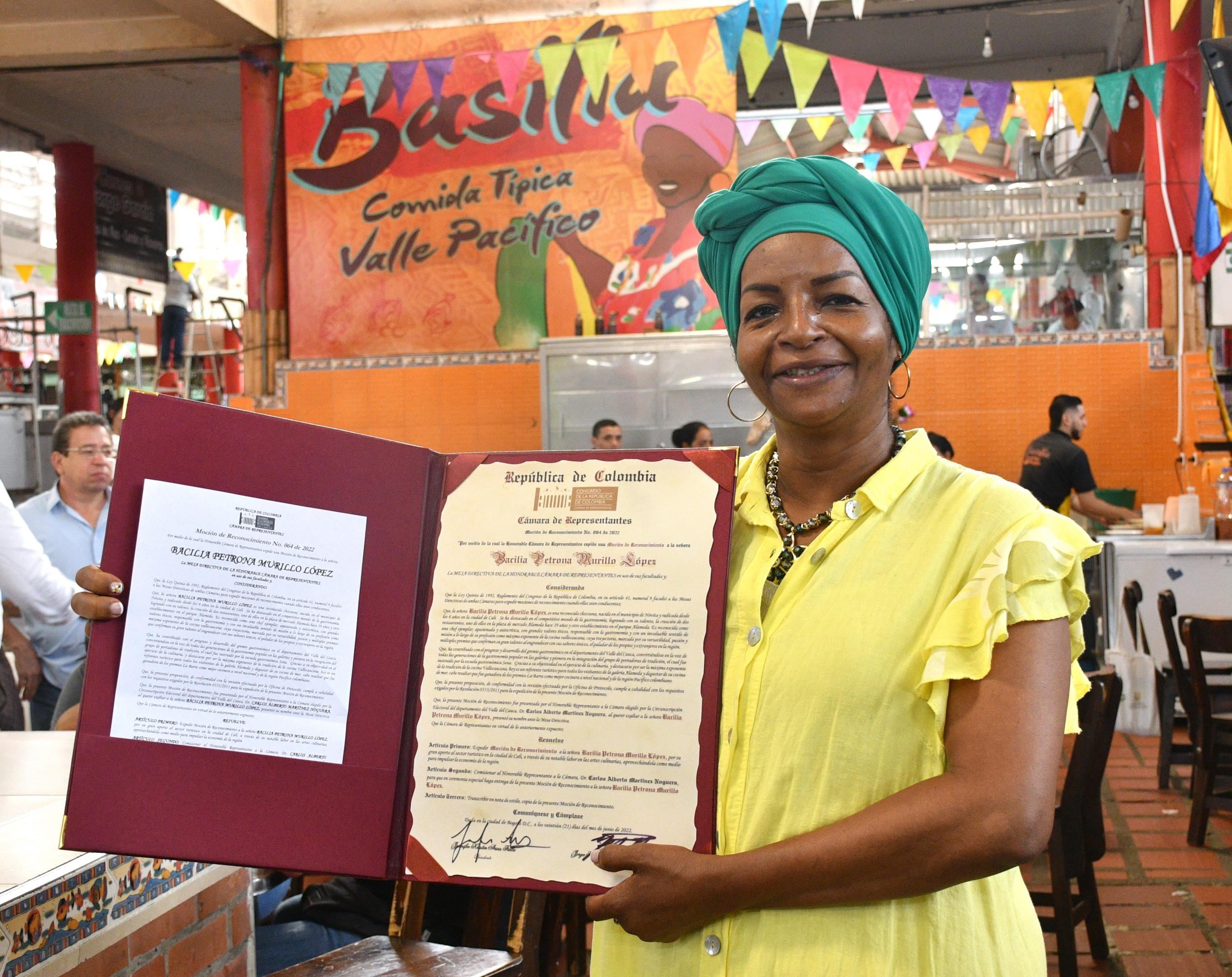Con su restaurante ‘Comida Típica, Valle - Pacífico’, Basilia lleva 39 años de labores.