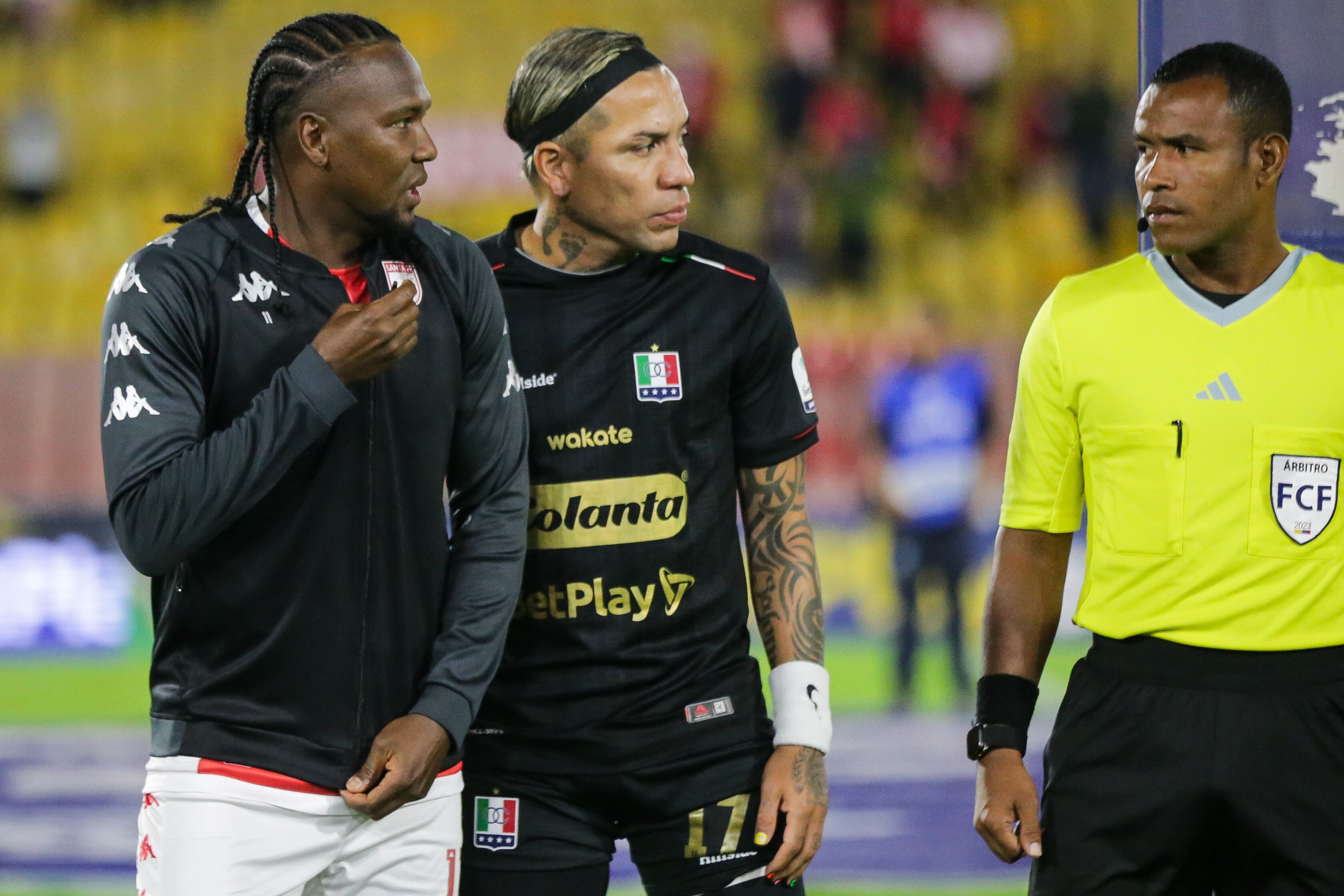 Bogotá. Noviembre 7 de 2023. Santa Fe enfrenta a Once Caldas por la Fecha 20 de la Liga BeyPlay II 2023, en el estadio Nemesio Camacho El Campín. (Colprensa - Mariano Vimos)